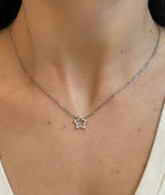 Collana stella con zirconi in acciaio inossidabile