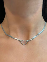 Collana cuore vuoto in acciaio inossidabile