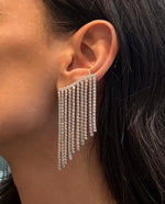 Mono orecchino con zirconi in argento 925