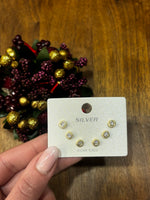 set orecchini oro con zirconi in argento 925