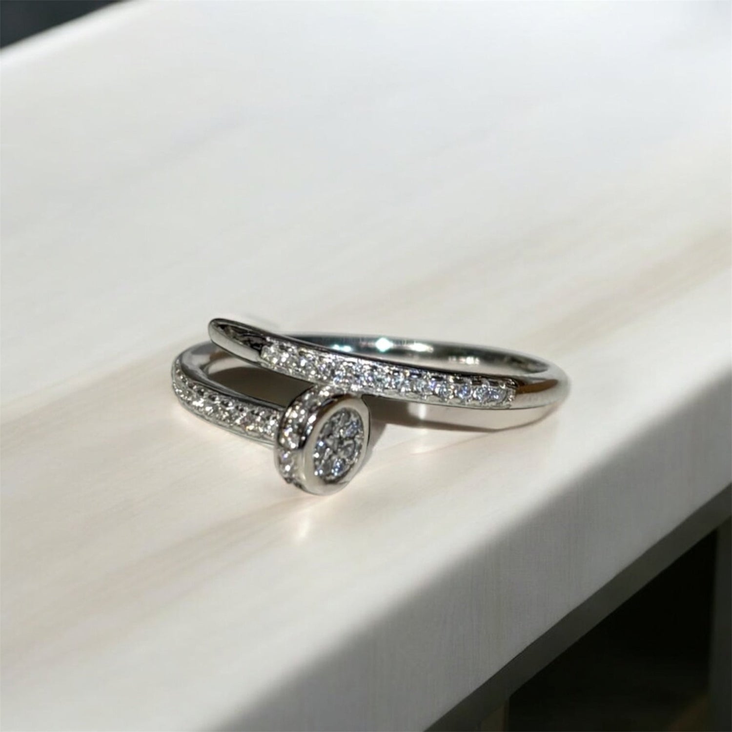 Anello chiodo con zirconi in argento 925 - SIddharta