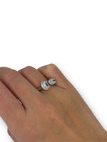 Anello doppio zircone argento 925 - SIddharta