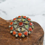Anello etnico turchese e corallo - SIddharta