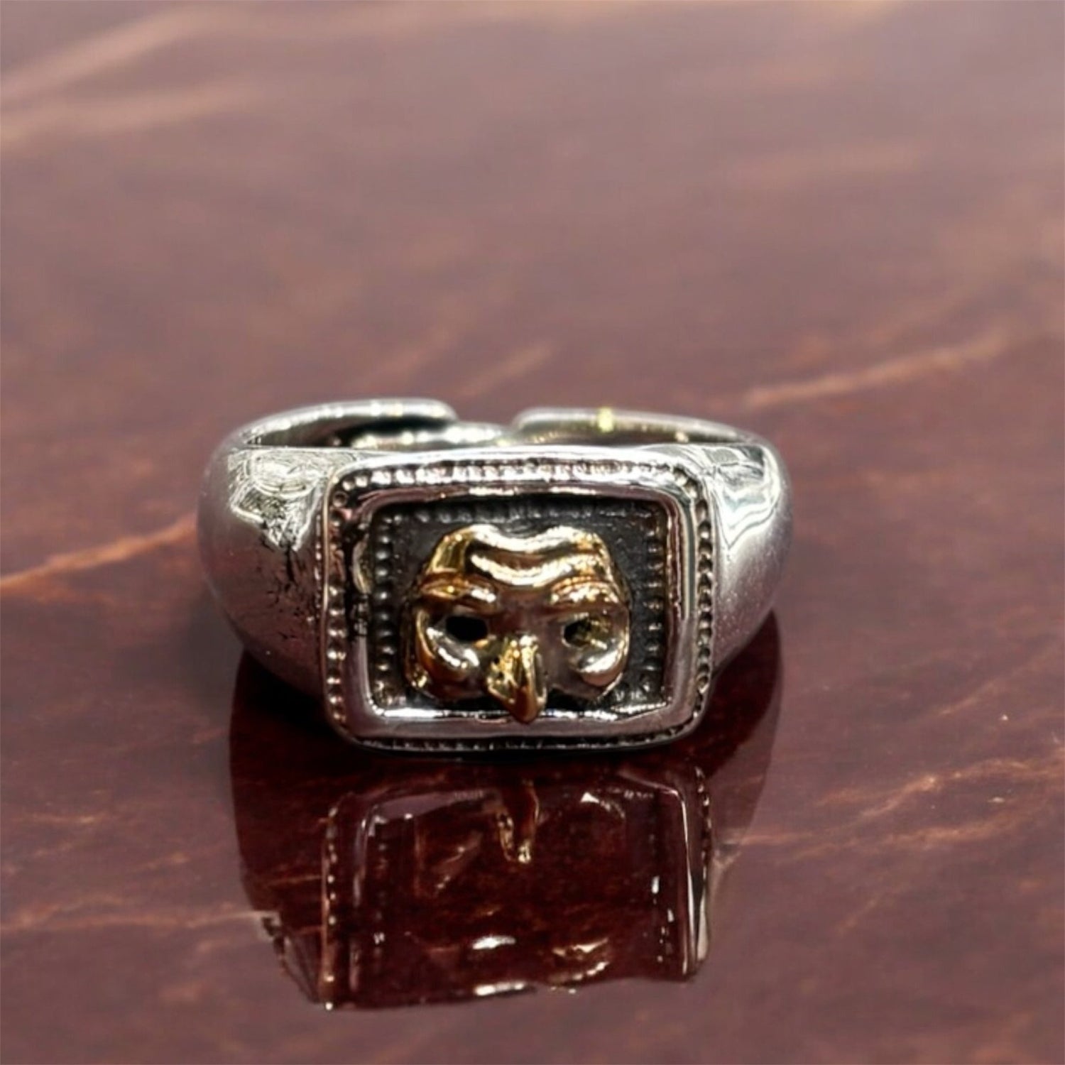 Anello maschera in argento 925 - SIddharta