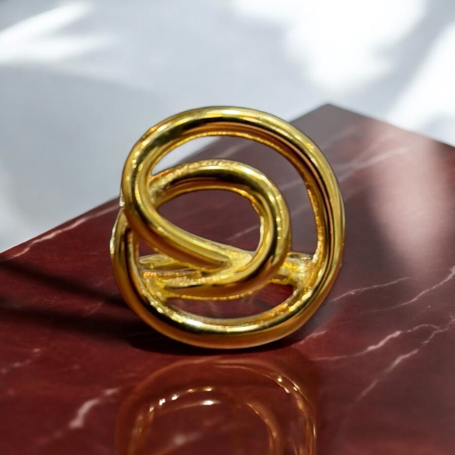 Anello nodo big oro in acciaio inossidabile - SIddharta