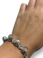 Bracciale argento quarzo rosa - SIddharta