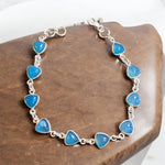 Bracciale Calcedonio blu in argento 925 - SIddharta