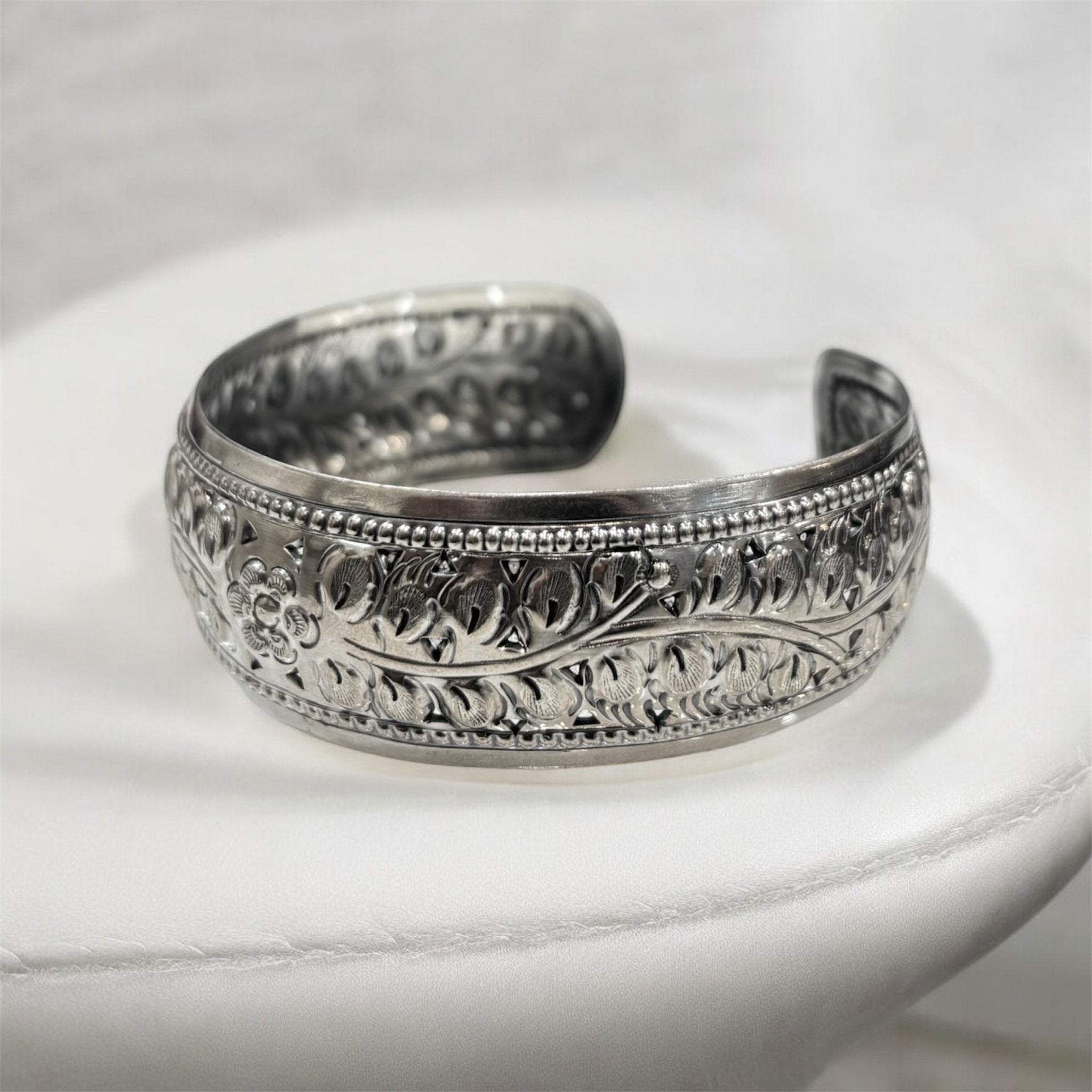 Arfasatti Bracciale Rigido Argento 925 Massiccio | Fatto A Mano In Italia, Lucido, Larghezza 7 Mm, Peso 28 Gr