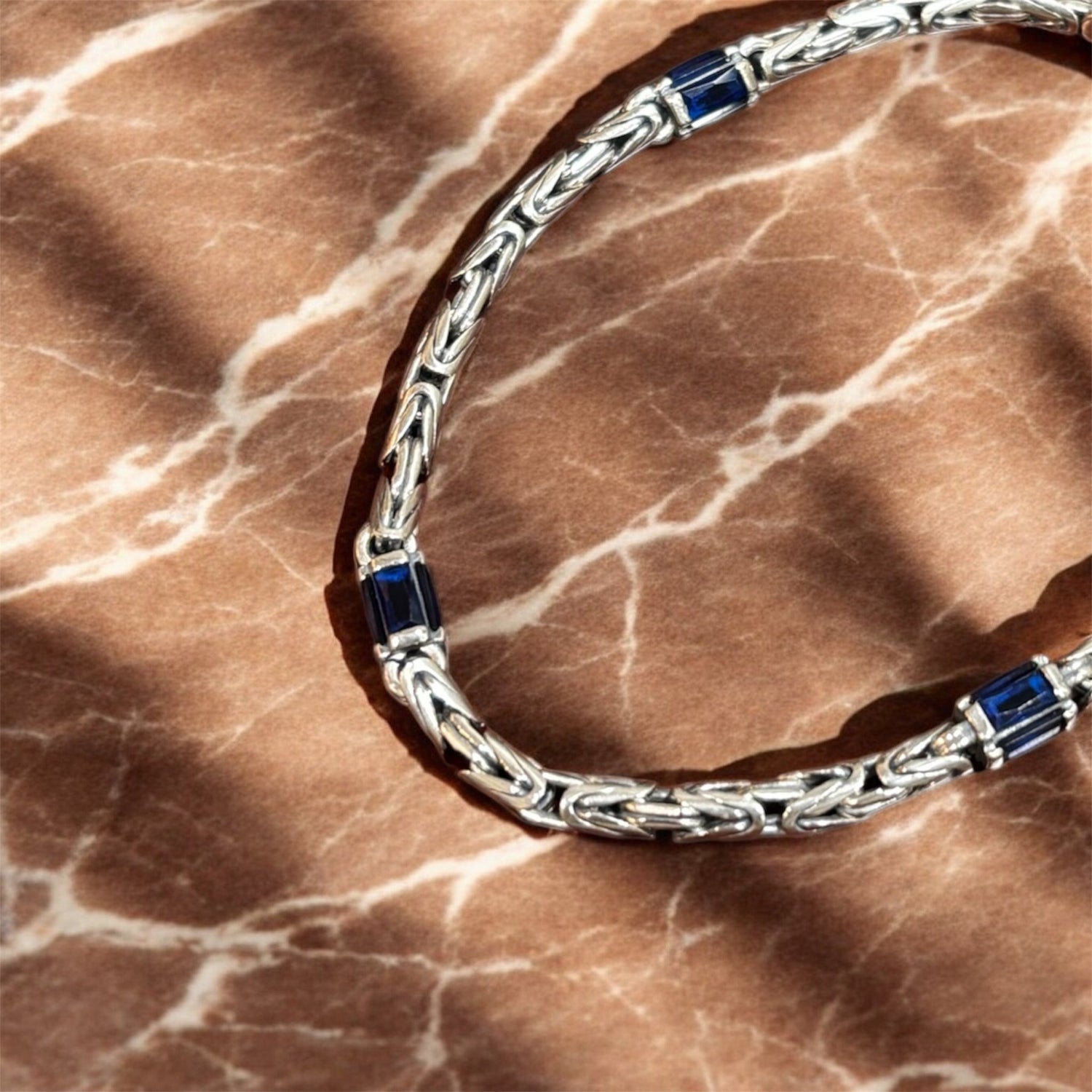 Bracciale Snake blue in argento 925 - SIddharta