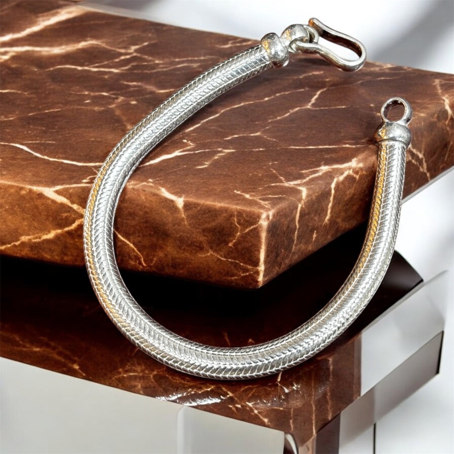 Bracciale Snake tubolare in argento 925 - SIddharta