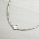 Bracciale tennis con fiore madreperla in argento 925 - SIddharta