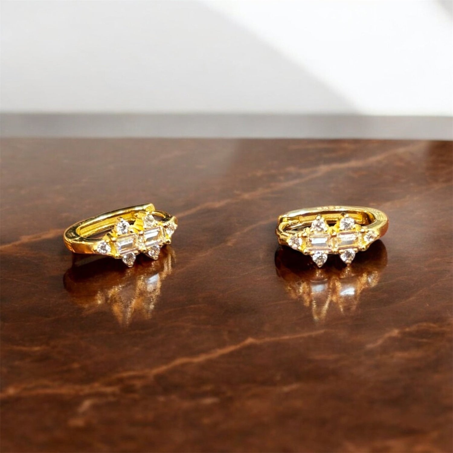 Cerchietti con zirconi dorati in argento 925 - SIddharta