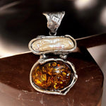 Ciondolo Ambra in argento 925 - SIddharta