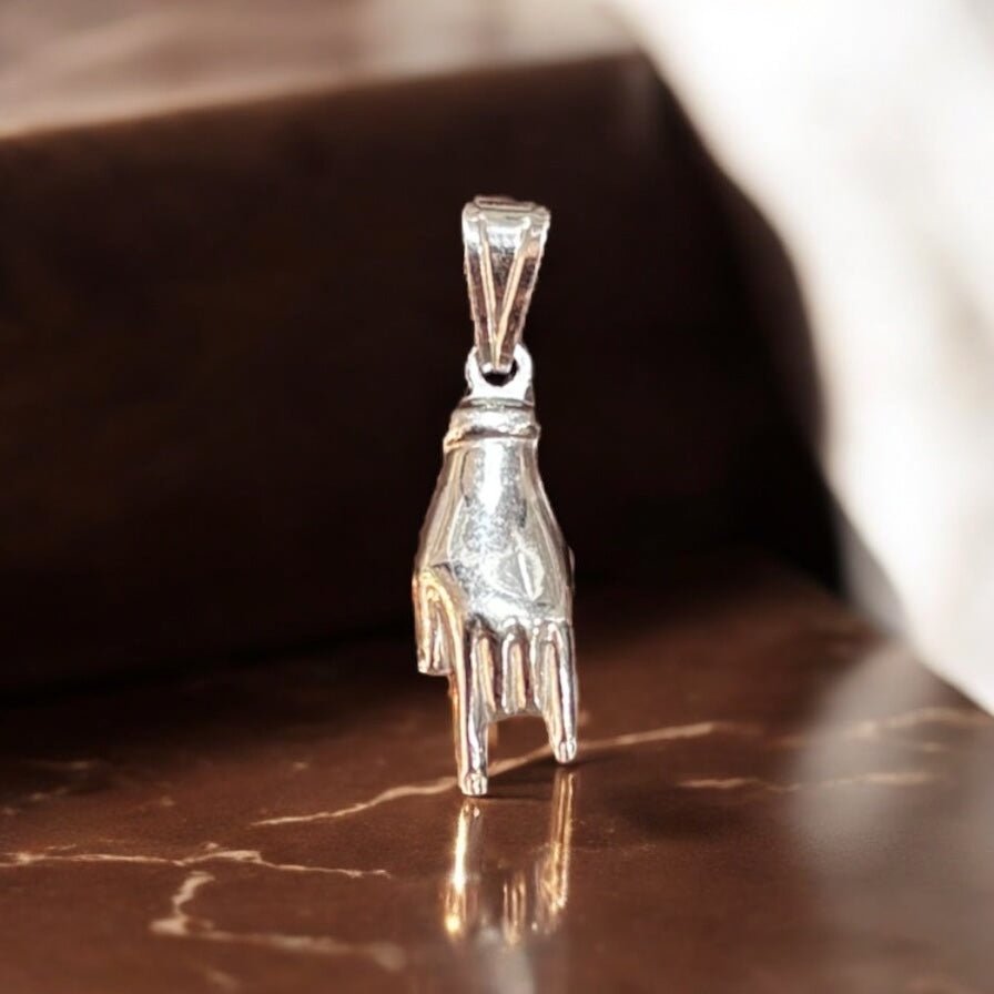 Ciondolo corna portafortuna argento rodiato 925 - SIddharta