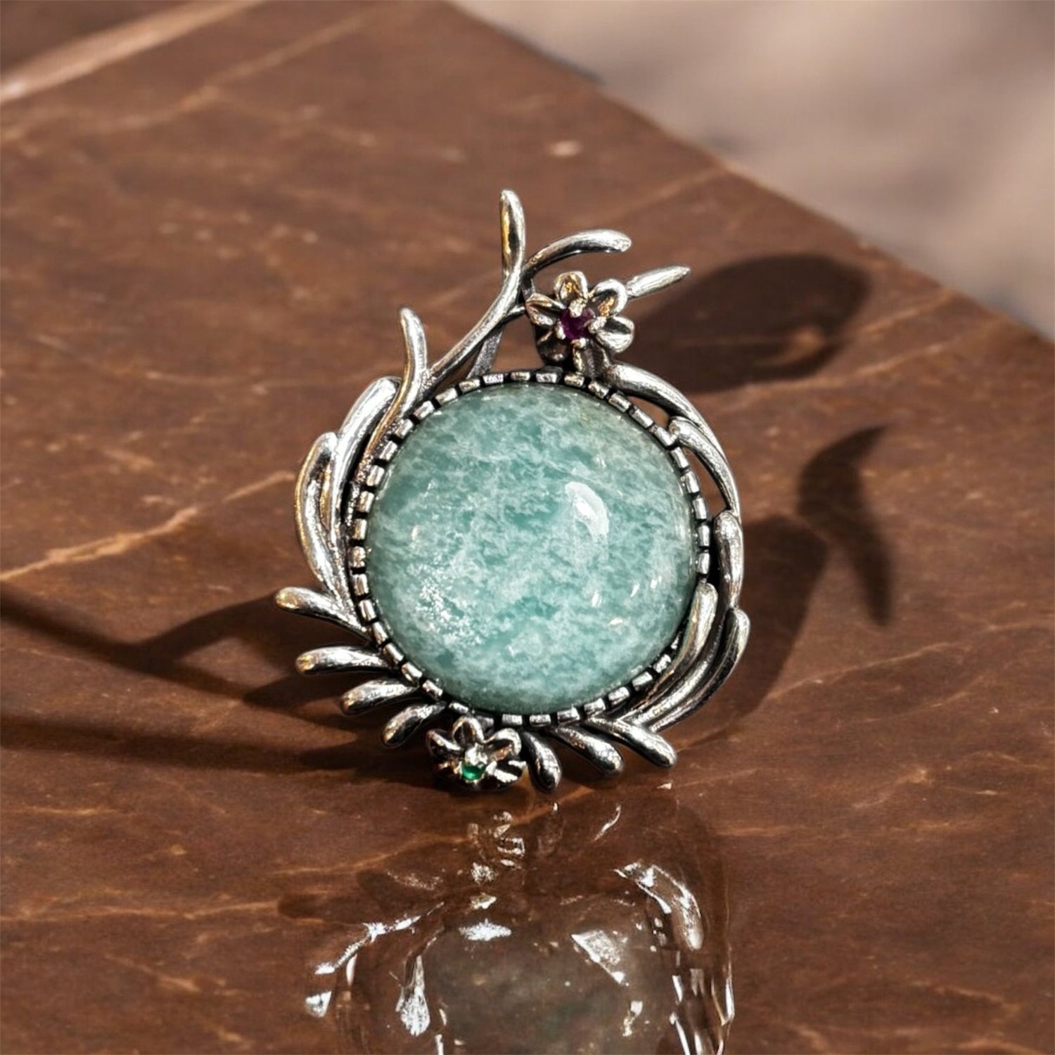 Ciondolo Minerva con Calcedonio in argento 925 - SIddharta