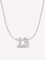 Collana Numero 13 con Zirconi – Acciaio Inossidabile - SIddharta