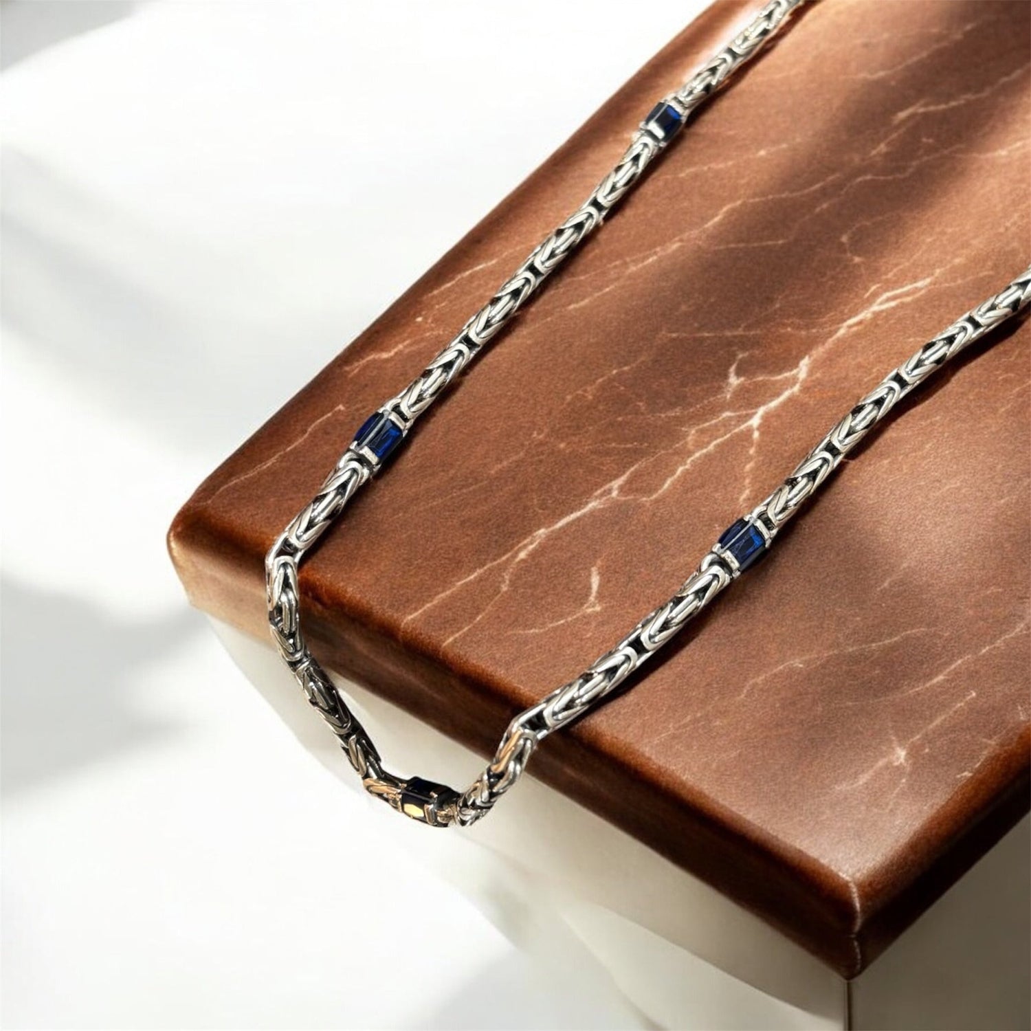 Collana Snake blue in argento 925 - SIddharta