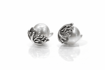 Orecchini a lobo in Argento 925 con Perla – Design Elegante e Raffinato - SIddharta