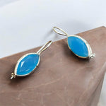 Orecchini goccia con turchese tibetano in argento 925 - SIddharta