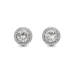 Orecchini Punto Luce Halo in Acciaio Inox con Zirconi - SIddharta