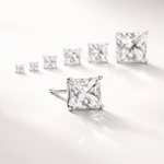 Orecchini Punto Luce Quadrati in Argento 925 – Zircone Brillante (3–10 mm) - SIddharta