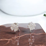 Orecchini quadrifoglio in argento 925 con zirconi - SIddharta