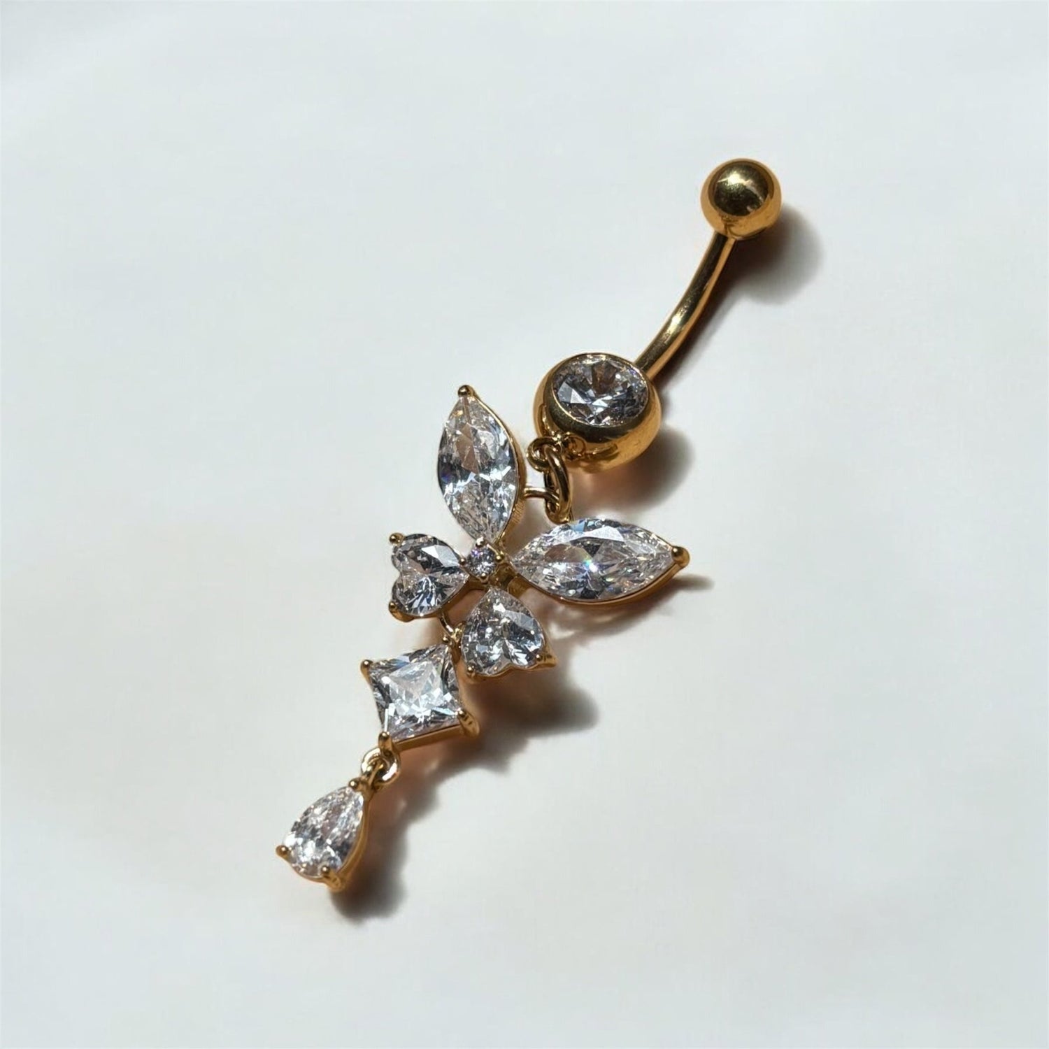 Piercing farfalla oro in acciaio inossidabile - SIddharta