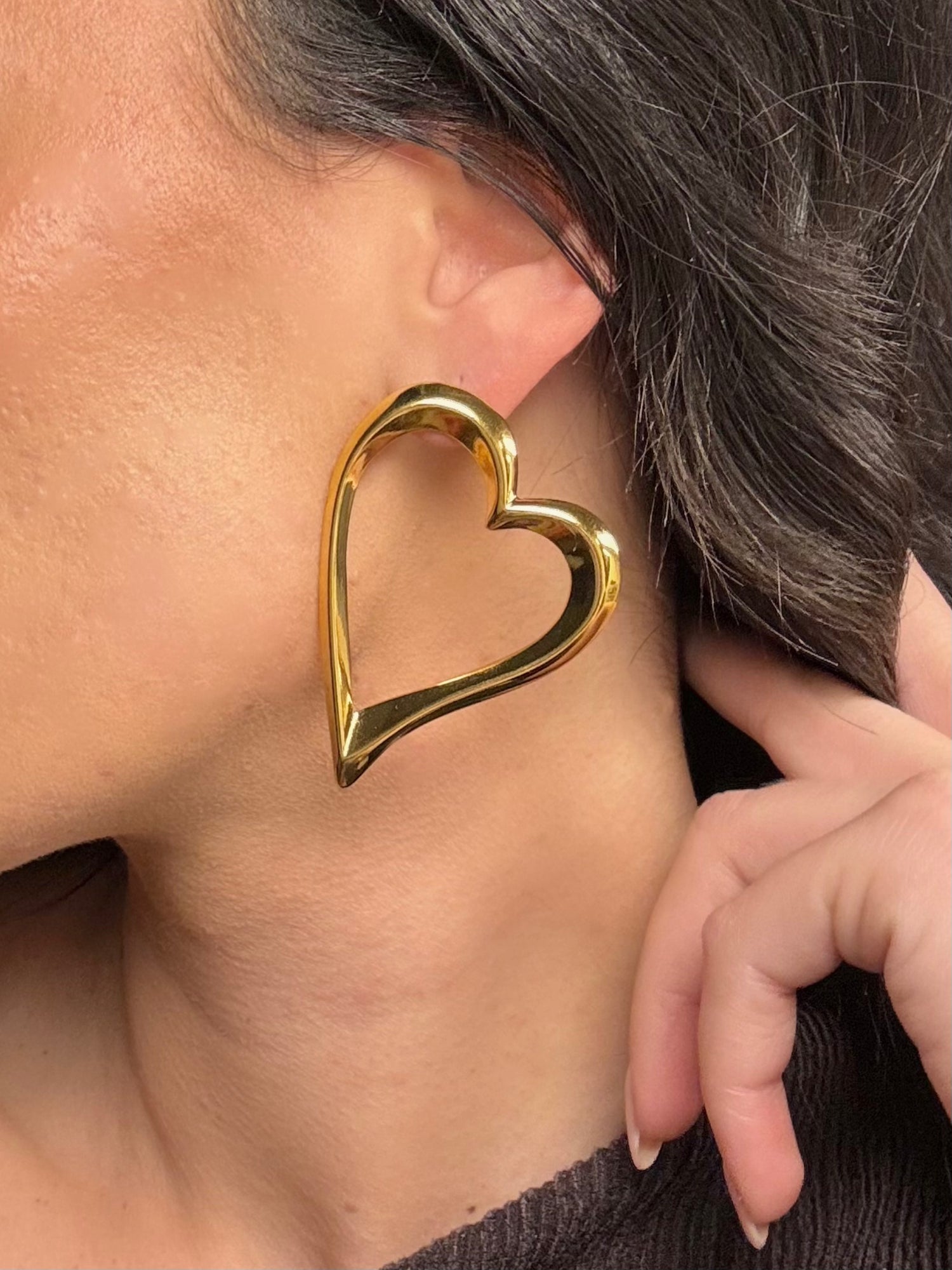 Orecchini cupid oro in acciaio inossidabile