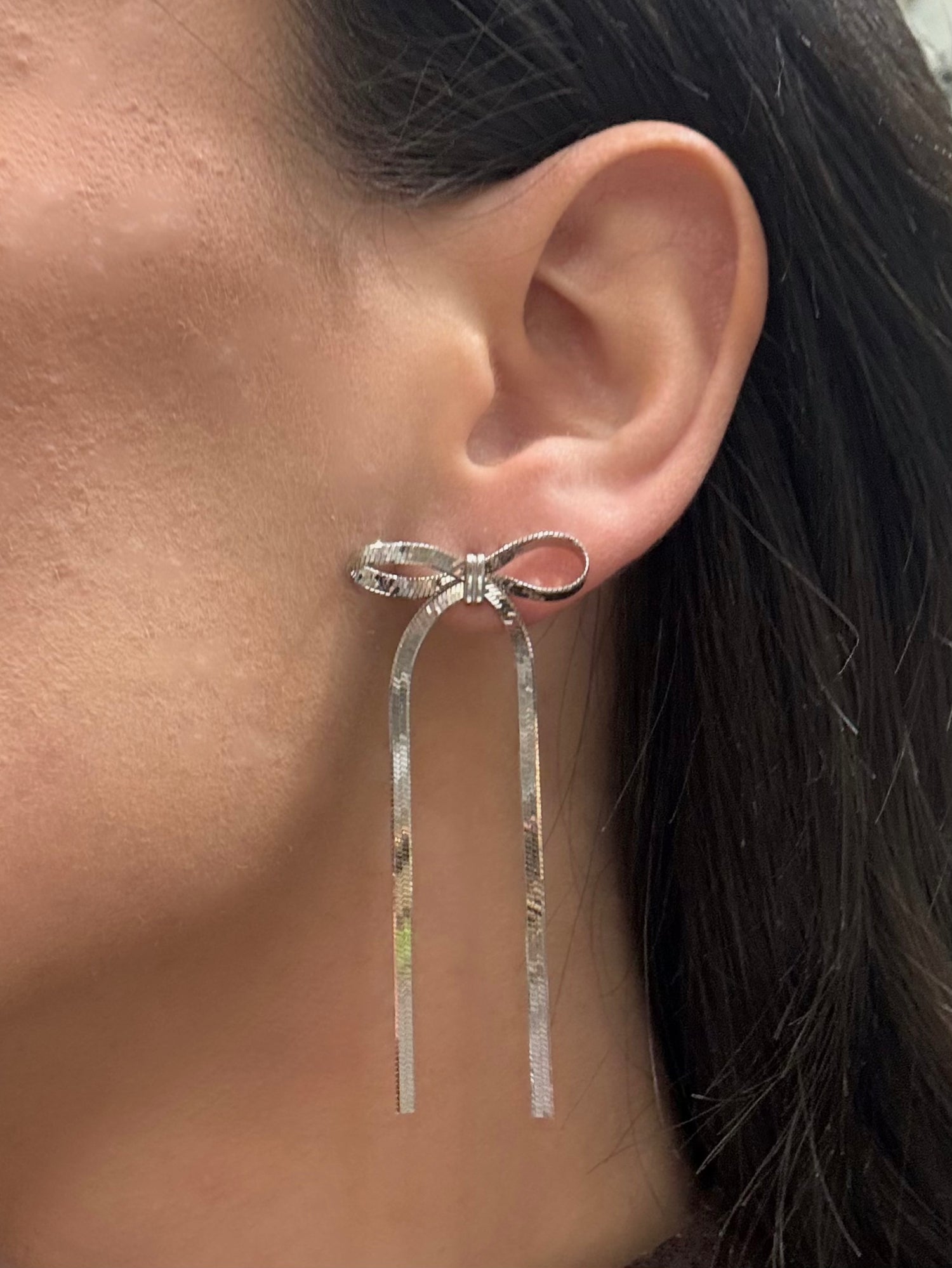 Orecchini fiocco in argento 925