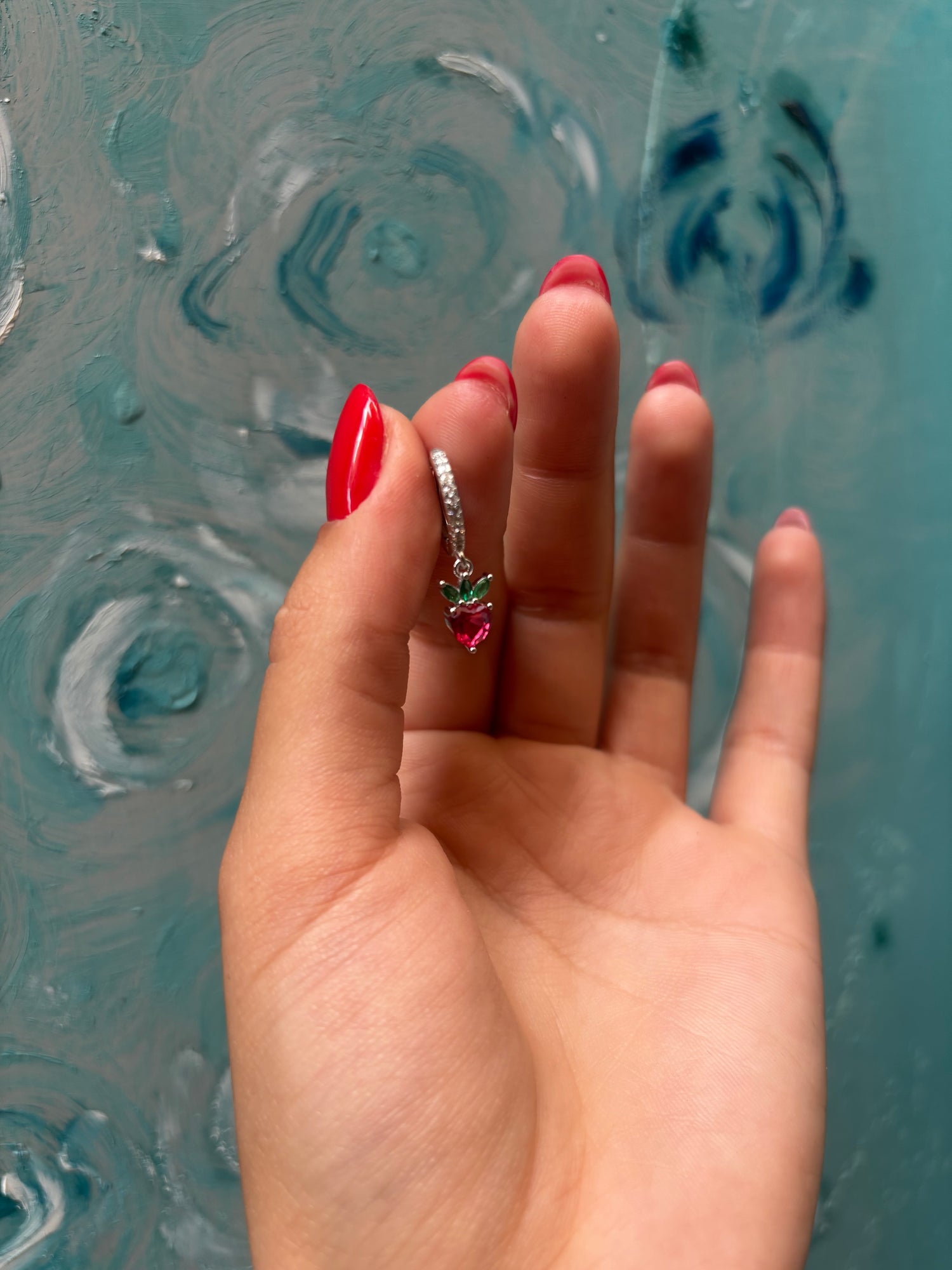 Cerchietti fragolina con zirconi in argento 925