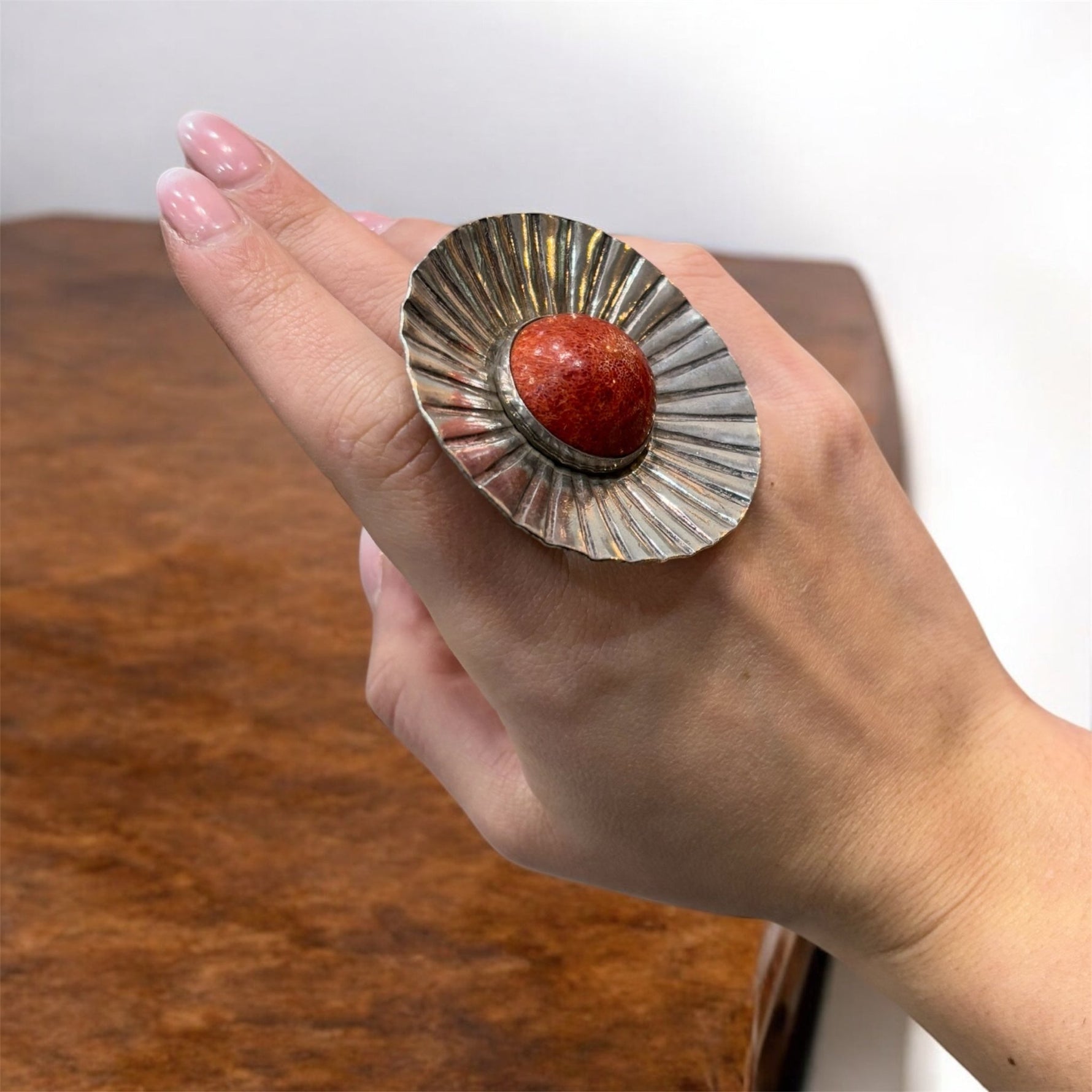 Anello argento con Madrepora - SIddharta