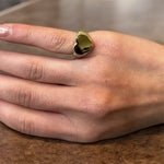 Anello chevalier cuore oro in argento 925 - SIddharta