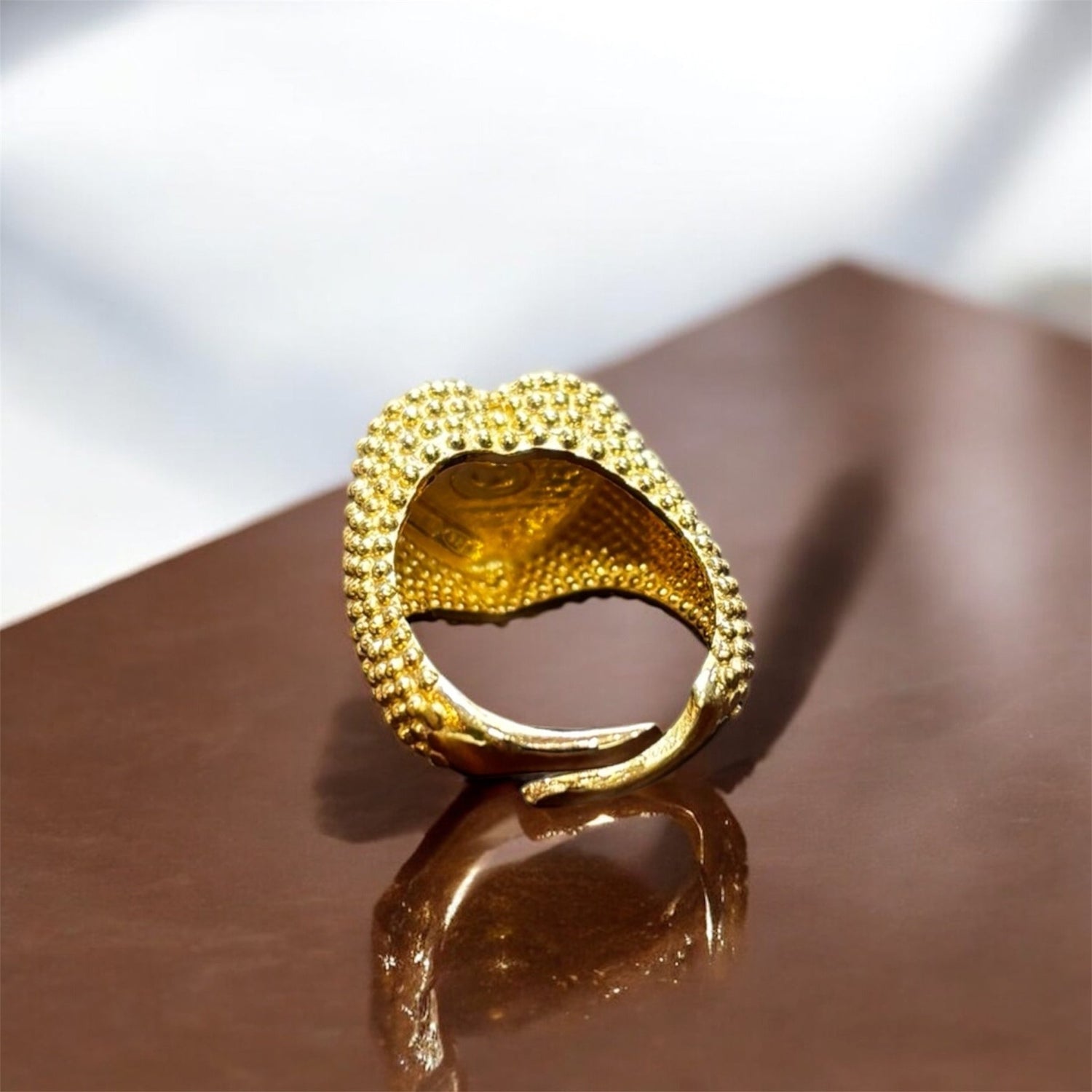 Anello chevalier cuore oro in argento 925 - SIddharta