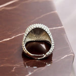 Anello chevalier in argento 925 puntinato ai lati - SIddharta