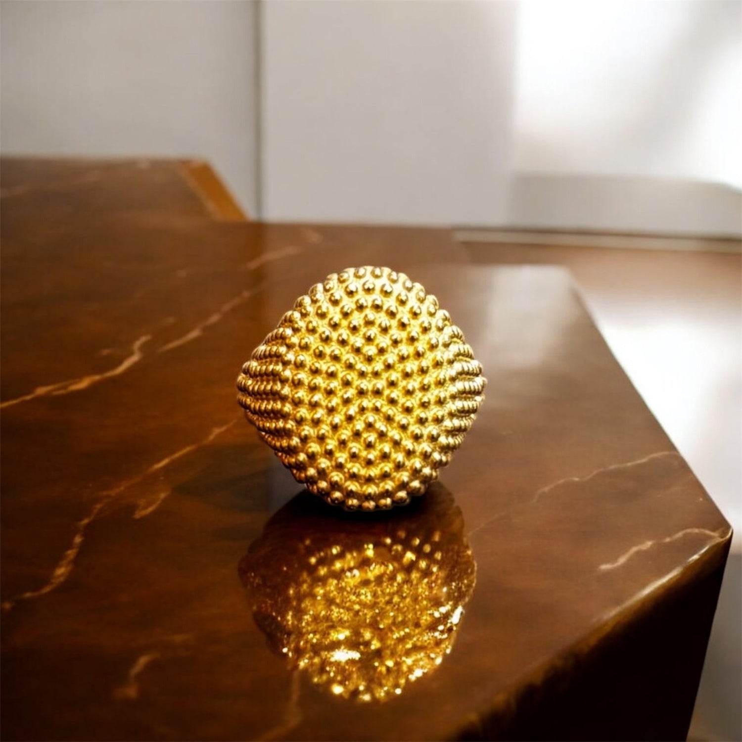 Anello Chevalier ovale dorato in argento 925 - SIddharta