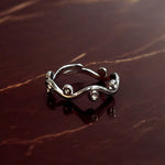 Anello con zirconi in acciaio inossidabile - SIddharta