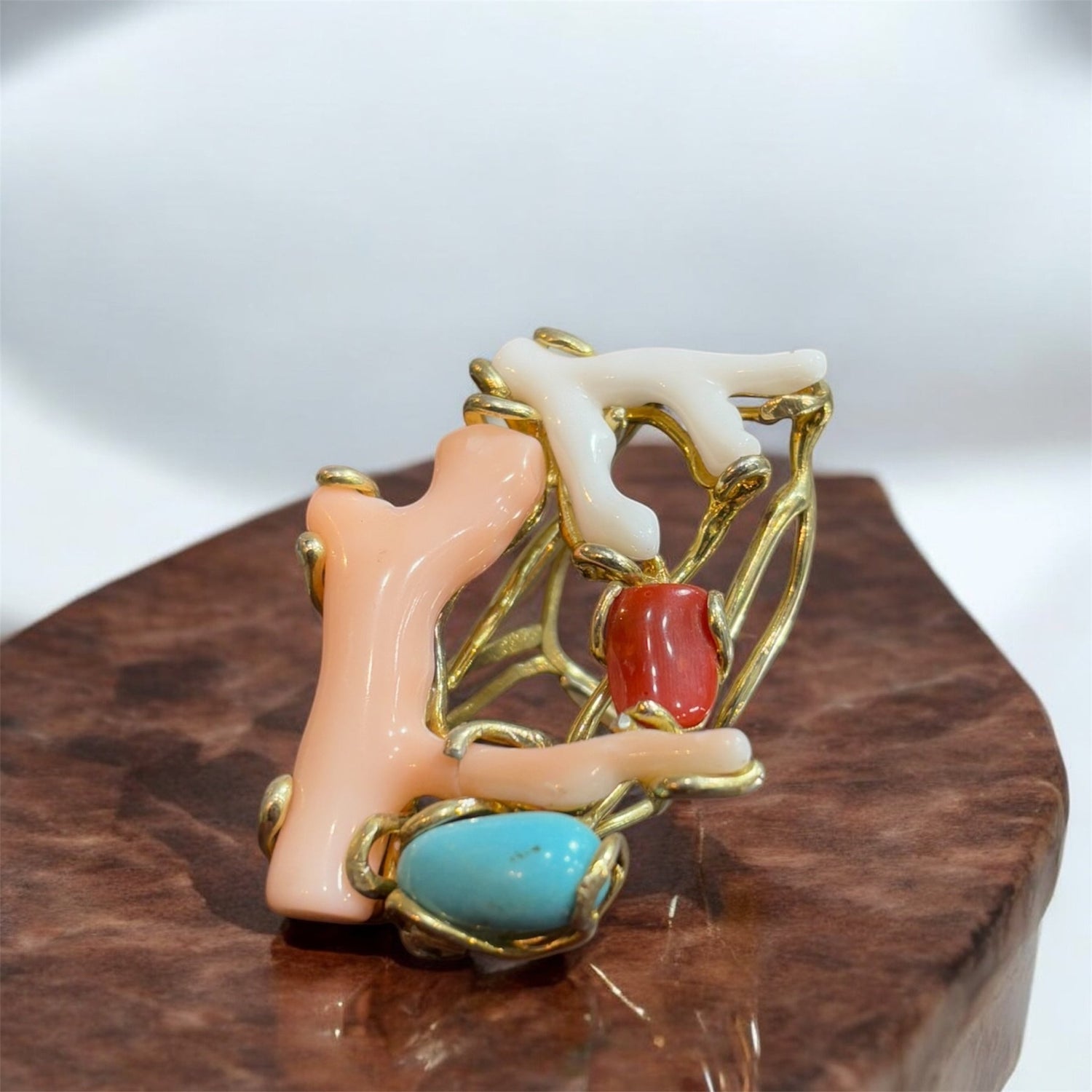 Anello corallo - SIddharta