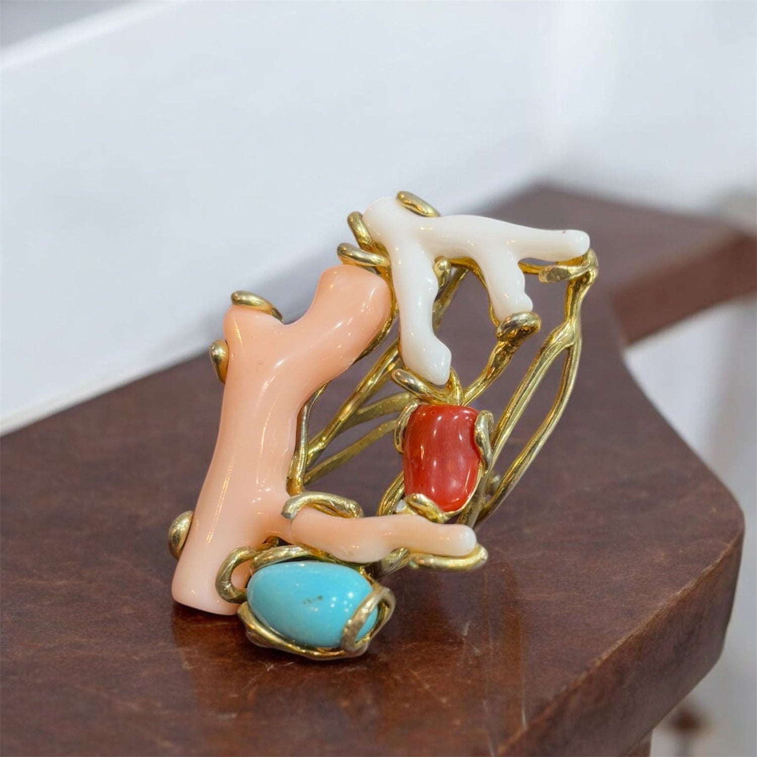 Anello corallo - SIddharta