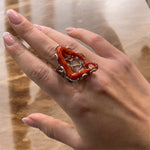 Anello corallo regolabile - SIddharta
