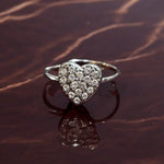 Anello cuore con zirconi in acciaio inossidabile - SIddharta