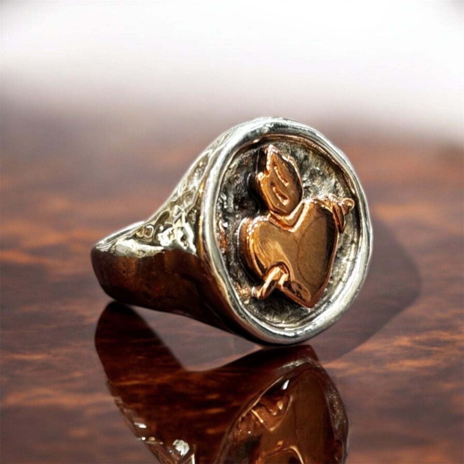 Anello cuore sacro in argento 925 - SIddharta