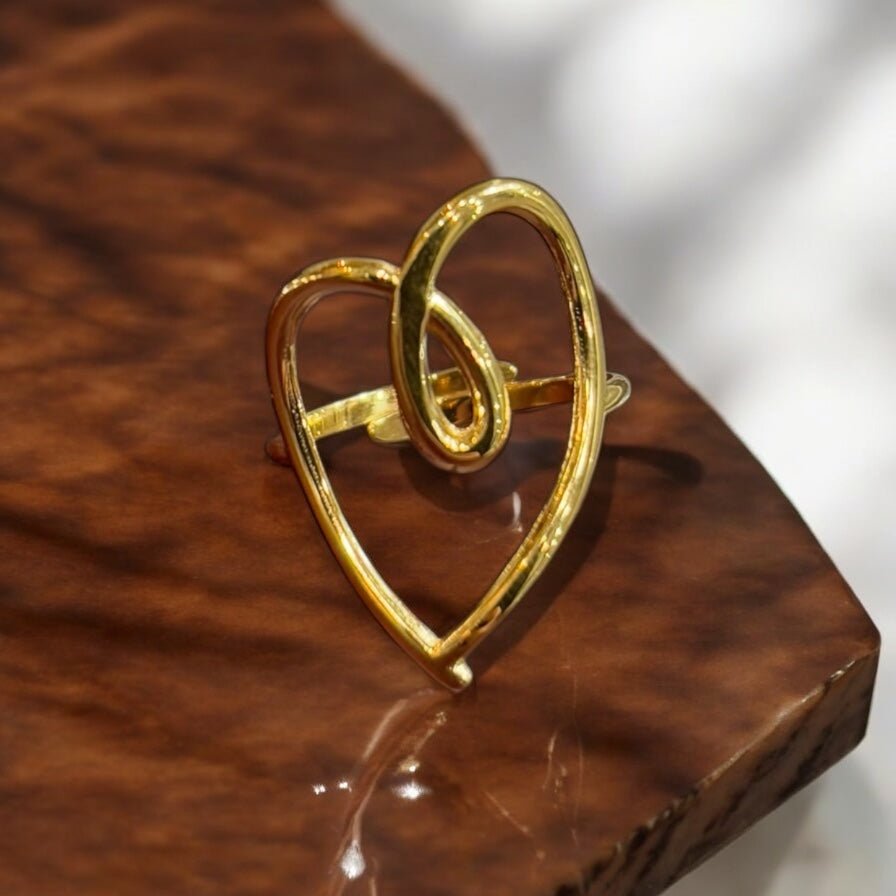 Anello cuore small oro in acciaio inossidabile - SIddharta