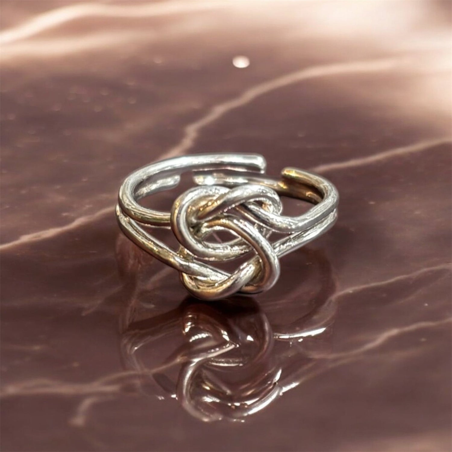 Anello doppio nodo in argento 925 - SIddharta