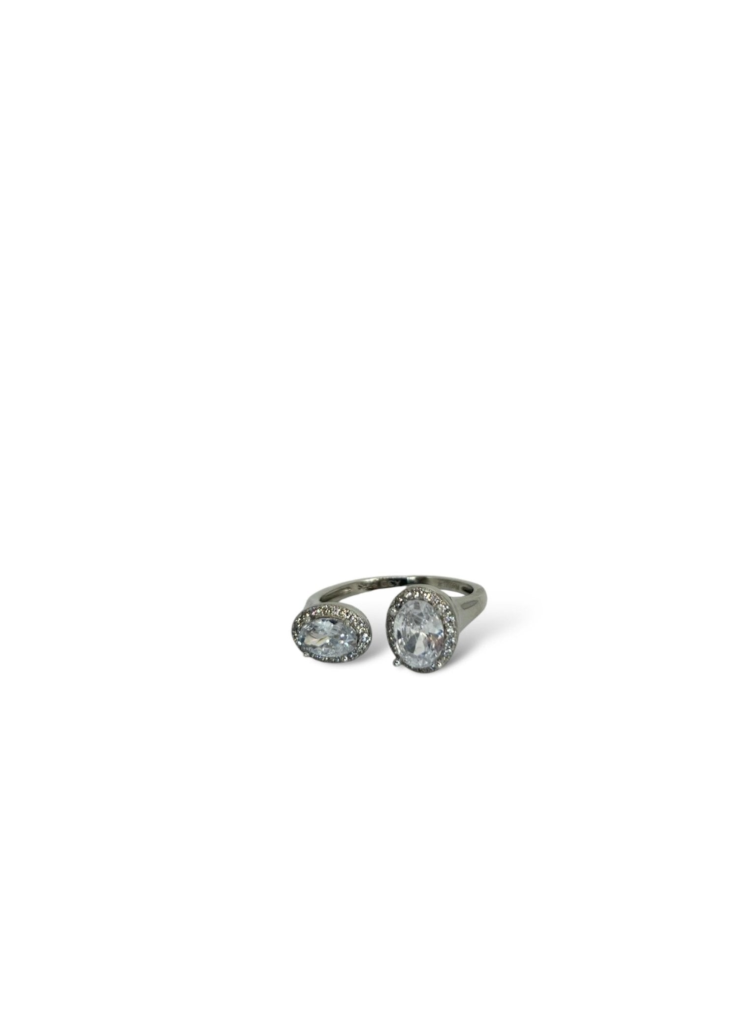 Anello doppio zircone argento 925 - SIddharta