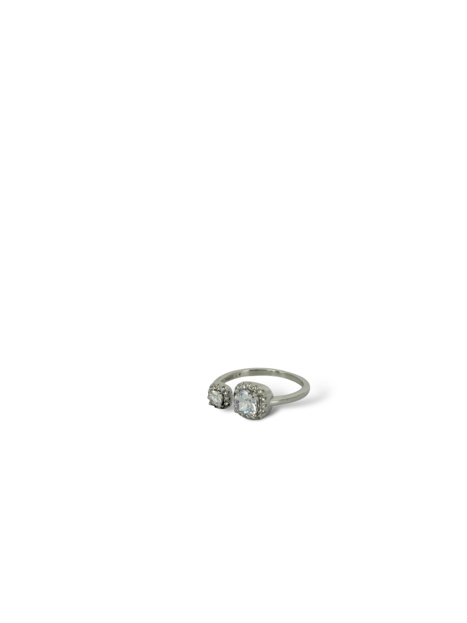 Anello doppio zircone argento 925 - SIddharta