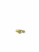 Anello doppio zircone dorato argento 925 - SIddharta
