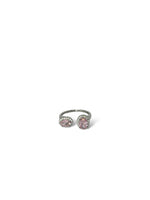 Anello doppio zircone rosa argento 925 - SIddharta