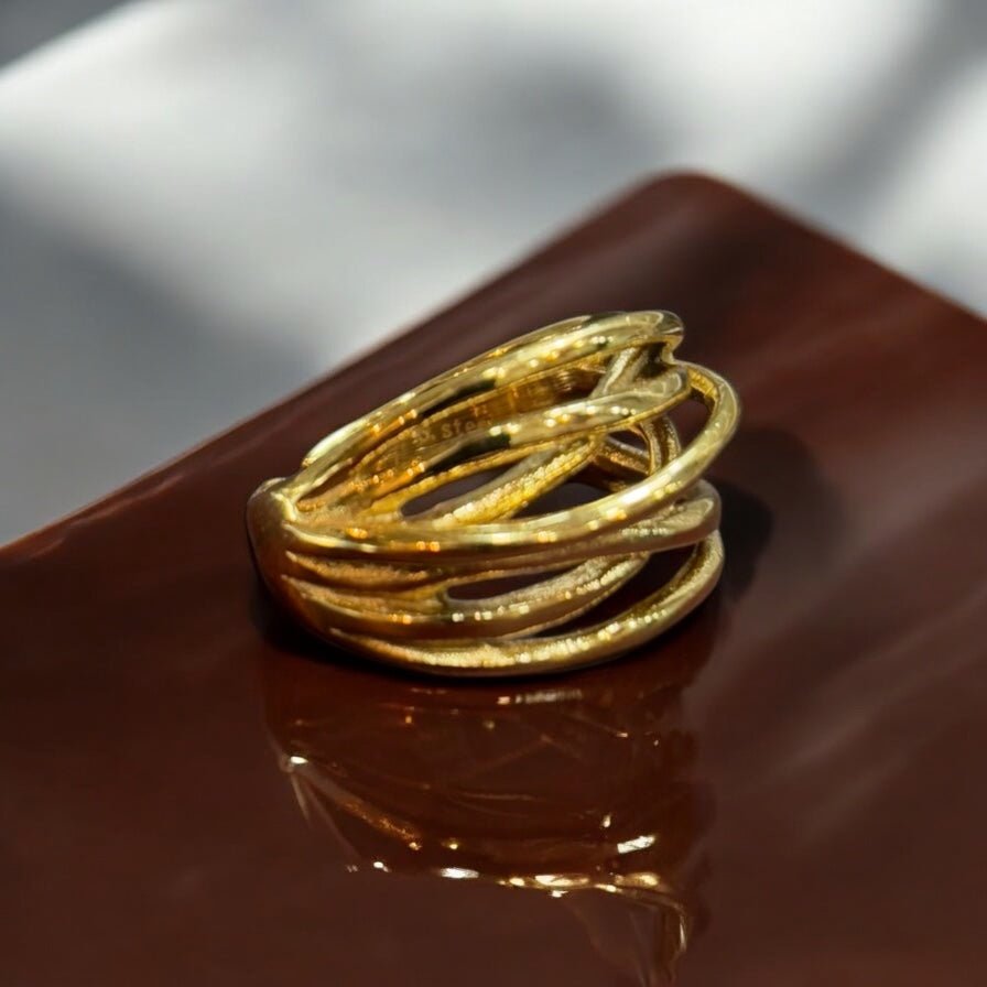 Anello filo della vita oro in acciaio inossidabile - SIddharta