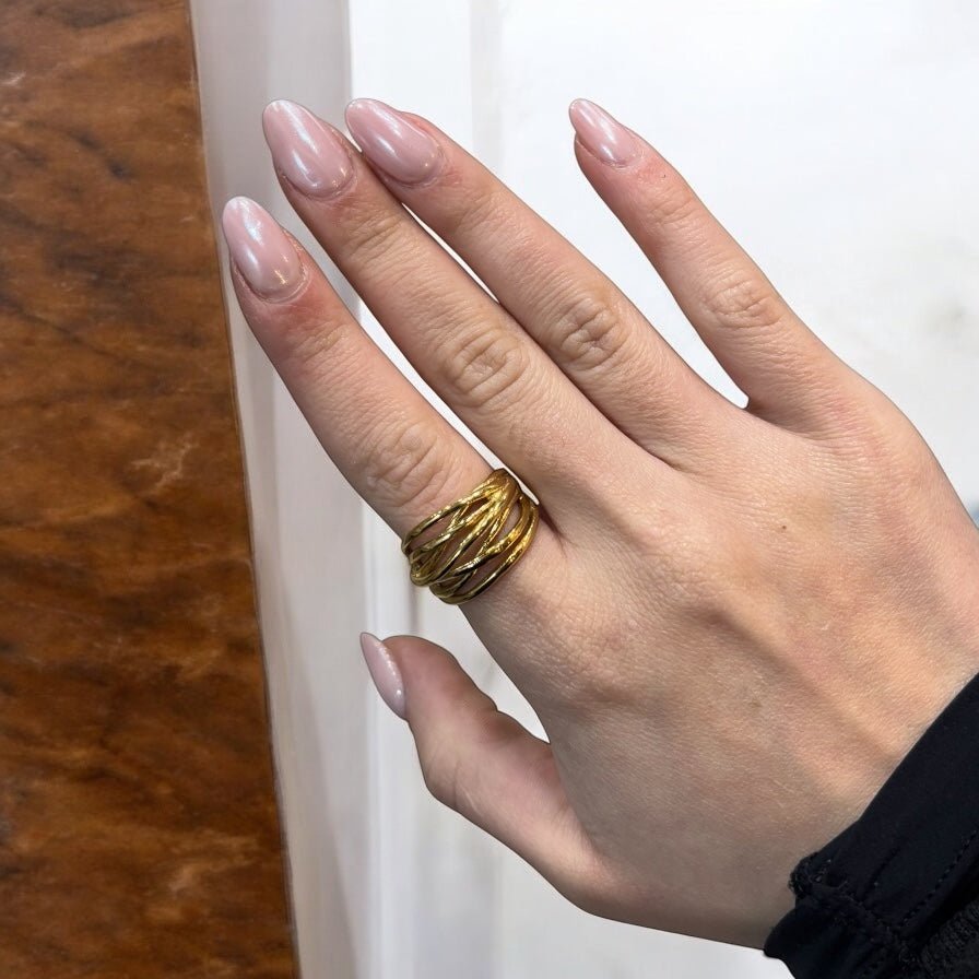 Anello filo della vita oro in acciaio inossidabile - SIddharta