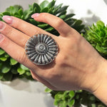 Anello fiore etnico in argento 925 - SIddharta